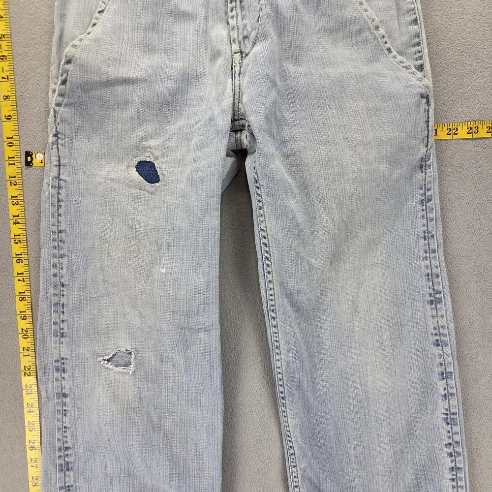 VTG Levis Engineered Jeans Blue Flap Pocket Two Horse Altered Hem Fits‎ 31x28